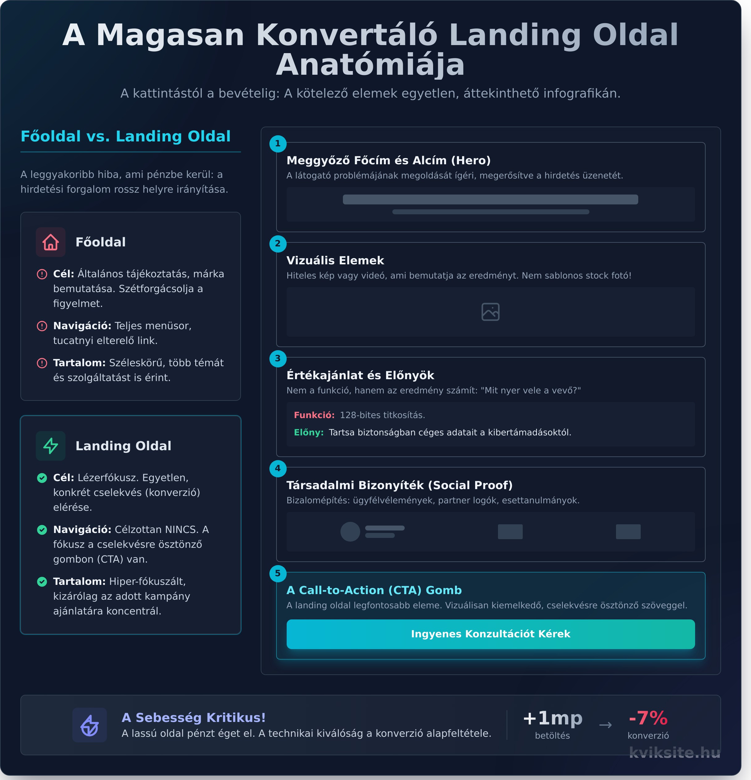 Landing oldal: Mi az, és hogyan termel bevételt a cégednek? - Infographic