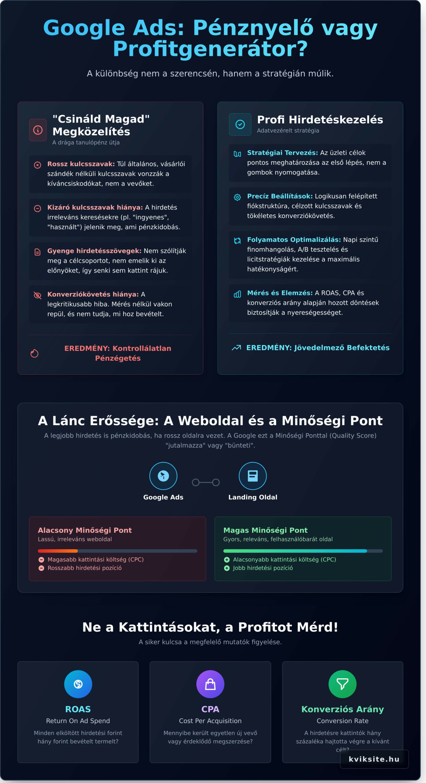 Google Ads Hirdetéskezelés: Útmutató a bevételt termelő kampányokhoz - Infographic
